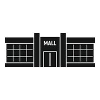 kleinhandel winkelcentrum icoon, gemakkelijk stijl vector