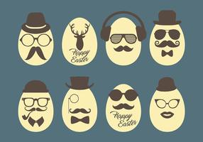 Hipster Pasen Vector Icons