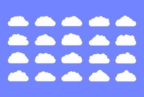 wit wolk icoon reeks vector