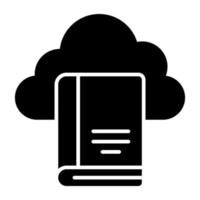 bewerkbare ontwerp icoon van wolk boek vector