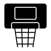 basketbalringpictogram in bewerkbare stijl vector