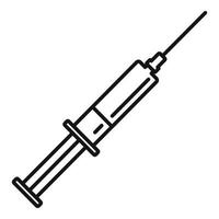 bloed injectiespuit icoon, schets stijl vector