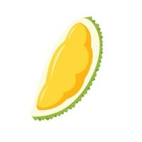 vers stuk van durian icoon, vlak stijl vector