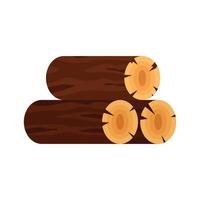 hout stack icoon, vlak stijl vector