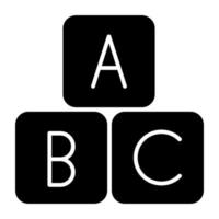 bewerkbare ontwerp vector van abc blokken
