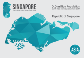 Singapore Kaart Infographic vector