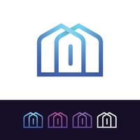huis logo in modern en minimalistische stijl vector