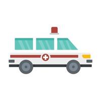 ambulance auto icoon, vlak stijl vector