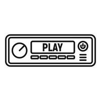 fm radio auto audio icoon, schets stijl vector