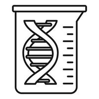 dna fles icoon, schets stijl vector