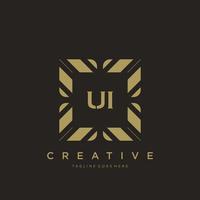 ui eerste brief luxe ornament monogram logo sjabloon vector