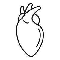 menselijk hart icoon, schets stijl vector
