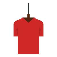 rood stijl t-shirt icoon, vlak stijl vector