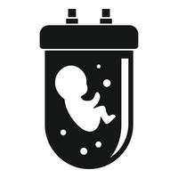 dna baby productie icoon, gemakkelijk stijl vector