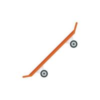 kant van hout skateboard icoon, vlak stijl vector