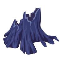 blauw boom stomp icoon, tekenfilm stijl vector