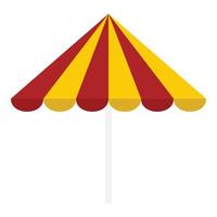 strand paraplu icoon, vlak stijl vector