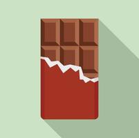 chocola bar icoon, vlak stijl vector