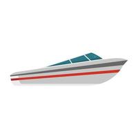 snelheid boot icoon, vlak stijl vector