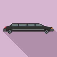 luxe limousine icoon, vlak stijl vector