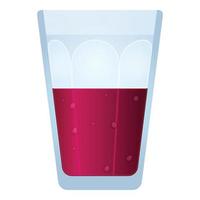 glas van smoothie icoon, tekenfilm stijl vector