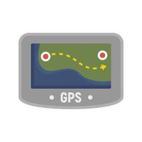 GPS apparaat icoon, vlak stijl vector