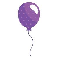 Purper ballon helium drijvend vector