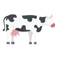 runderen koe icoon, vlak stijl vector