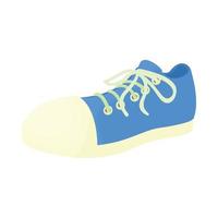 blauw sneaker icoon, tekenfilm stijl vector