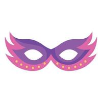 Purper carnaval partij masker vector