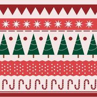 Kerstmis patroon met Kerstmis boom, snoep riet en sneeuw vector