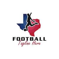 Texas Amerikaans voetbal sport- vector illustratie logo