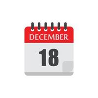 december kalender datum vector
