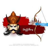 gelukkig dussehra en vijaya dashami festival achtergrond ontwerp vector