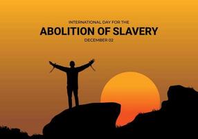 Internationale dag voor de afschaffing van slavernij vieren Aan december 2 vector