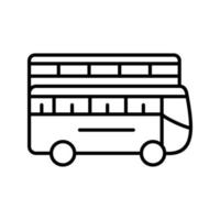 dubbele bus vector icoon