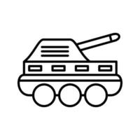 infanterie tank vector icoon