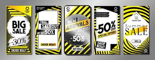 sociaal media mobiel reclame banners vector