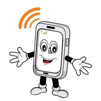 telefoon cartoon afbeelding vector