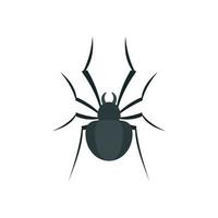 zwart huis spin icoon, vlak stijl vector