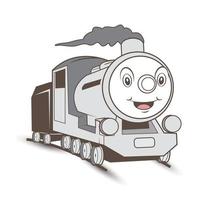 oud trein tekenfilm illustratie vector