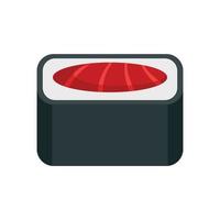 maguro sushi rollen icoon, vlak stijl vector
