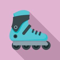 pro binnen skates icoon, vlak stijl vector