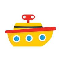 schip speelgoed- icoon, vlak stijl vector