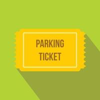 parkeren ticket icoon in vlak stijl vector