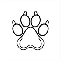 hond poot vector afdrukken lijn vector logo.