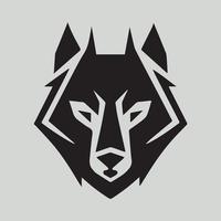 schoon modern wolf logo. gemakkelijk minimaal dier vector icoon.