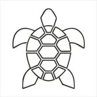 minimaal gemakkelijk schildpad schets vector kunst van schildpad.