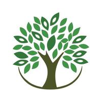 boom logo van groen ecologie natuur. vector