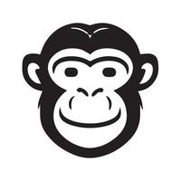 aap hoofd schoon modern logo. gemakkelijk minimaal dier vector icoon.